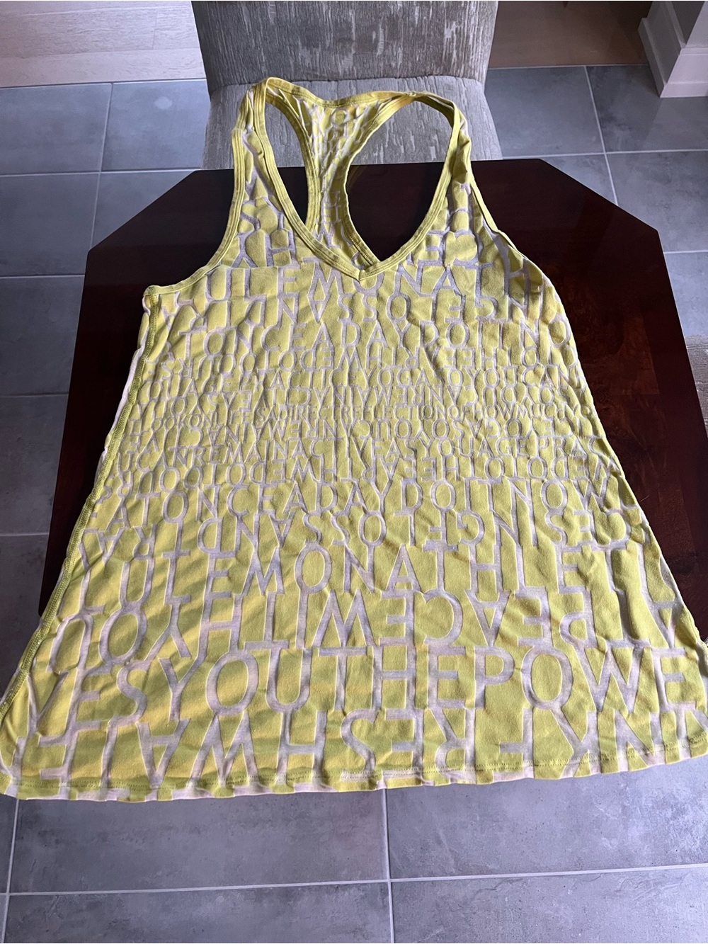 lululemon athletica Yellow Embossed Logo Racerback Swim Cover-Up